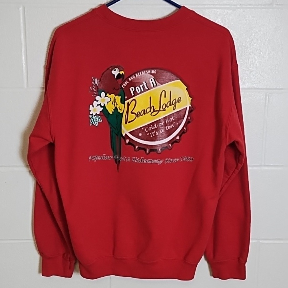 Porta Beach Lodge "Cold or Hot it's a Ten" Sweatshirt Double Stitched M/L